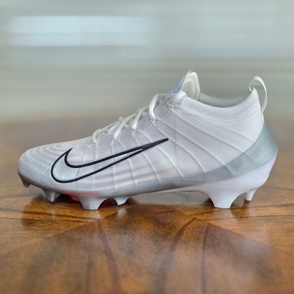 Nike Vapor Elite 1 Football Cleats White Metallic Silver Men’s Size 9 FB3288-100 - Picture 8 of 15
